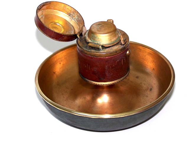 A Campaign Form Traveling Candlestick and Inkwell set circa 1870 — image 2